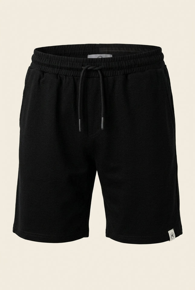 Lightweight Drawstring Shorts - Black - Front
