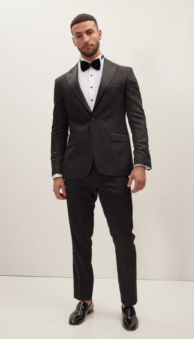 Lightweight Glitter Peak Lapel Tuxedo Jacket - Ron Tomson