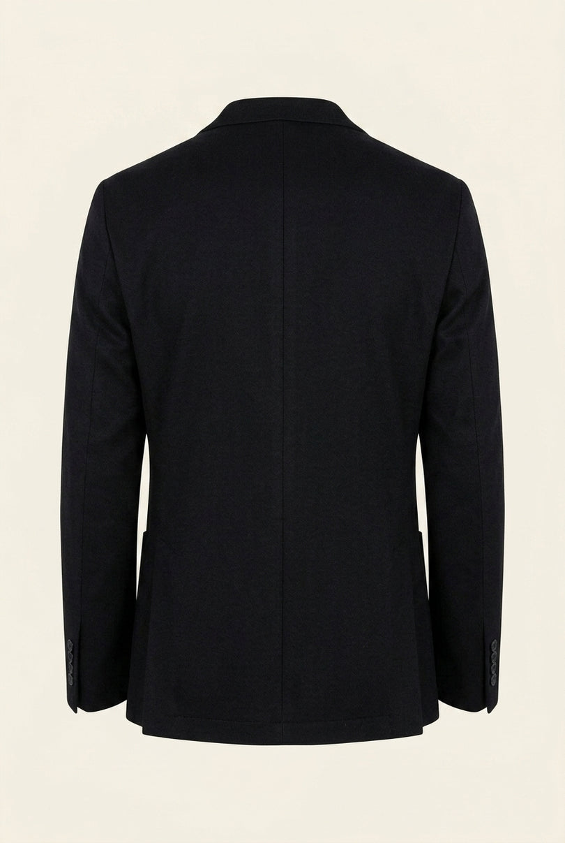 Lightweight Patch Pocket Jacket - Black - Back