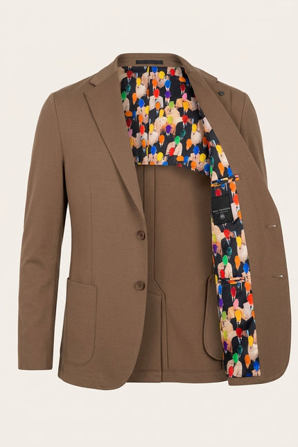 Lightweight Patch Pocket Jacket - Camel - Front