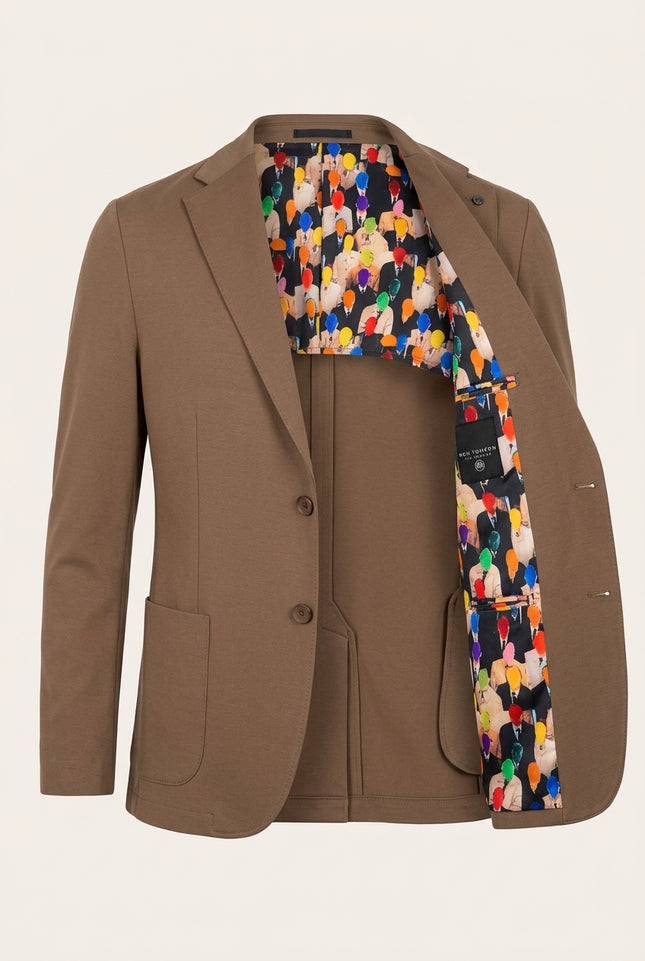 Lightweight Patch Pocket Jacket - Camel - Front