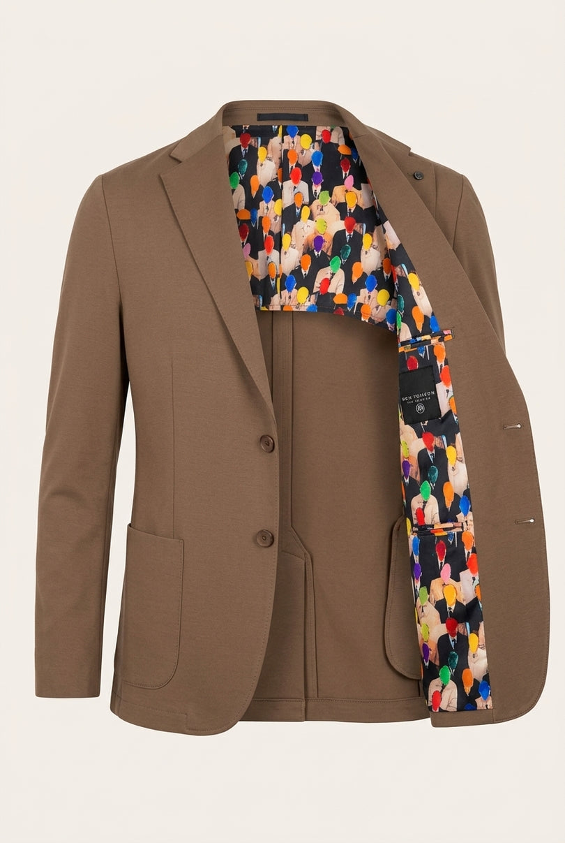 Lightweight Patch Pocket Jacket - Camel - Front