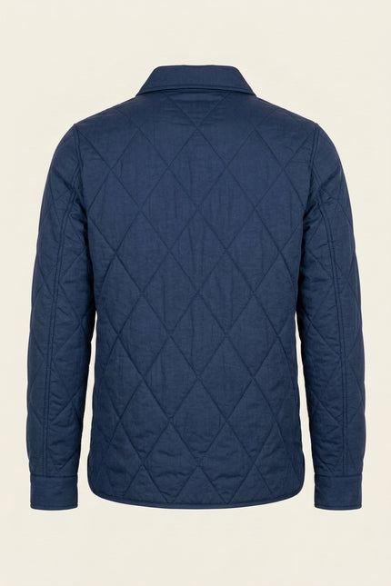 Lightweight Quilted Jacket - Navy - Back
