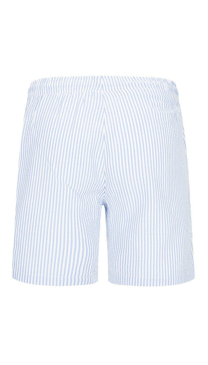 Lightweight Striped Shorts - Blue - Ron Tomson