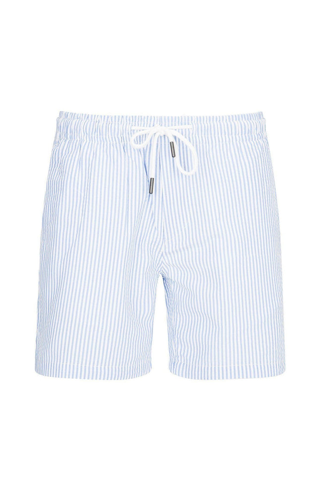 Lightweight Striped Shorts - Blue - Ron Tomson
