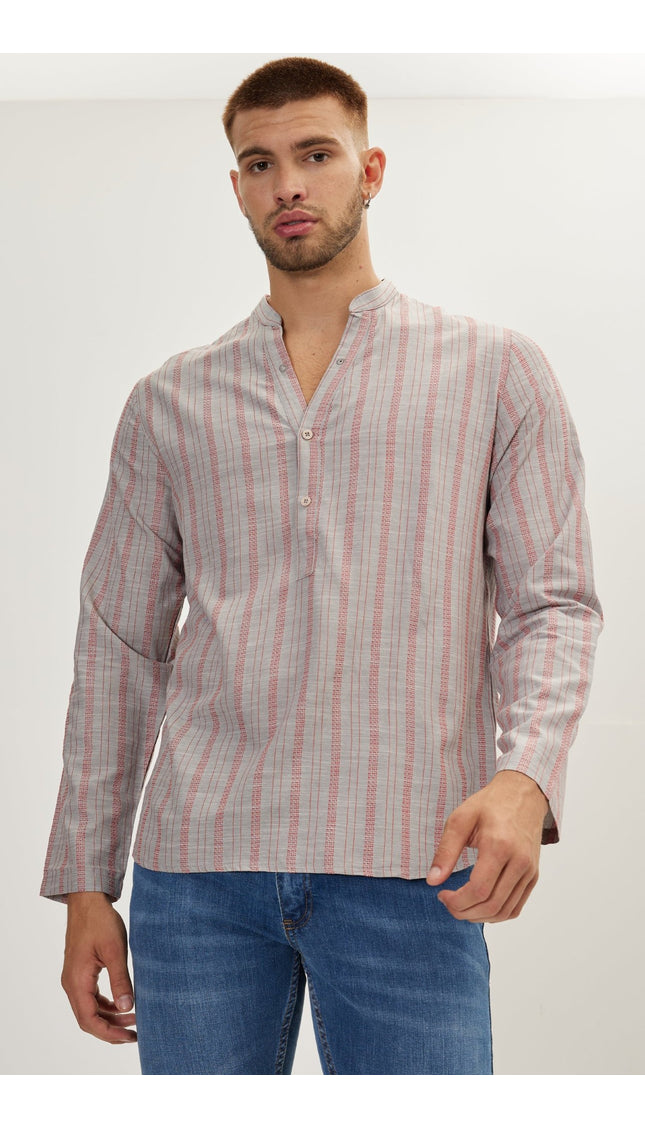 Linen Shirt - Grey - Ron Tomson