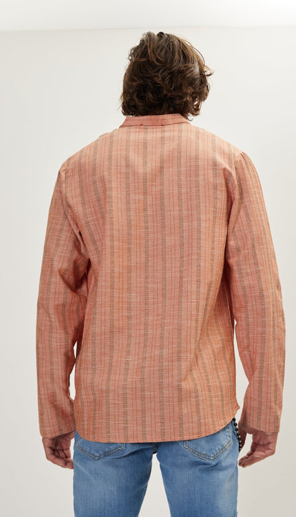 Linen Shirt - Orange - Ron Tomson