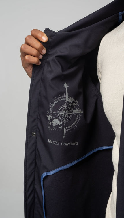 Long Lightweight Windbreaker - Navy - Ron Tomson