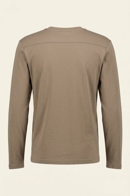 Long Sleeve Sweater - Dark Beige - Back
