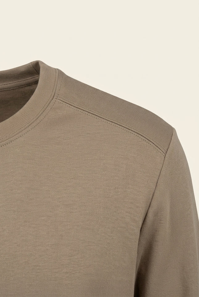 Long Sleeve Sweater - Dark Beige - Detail
