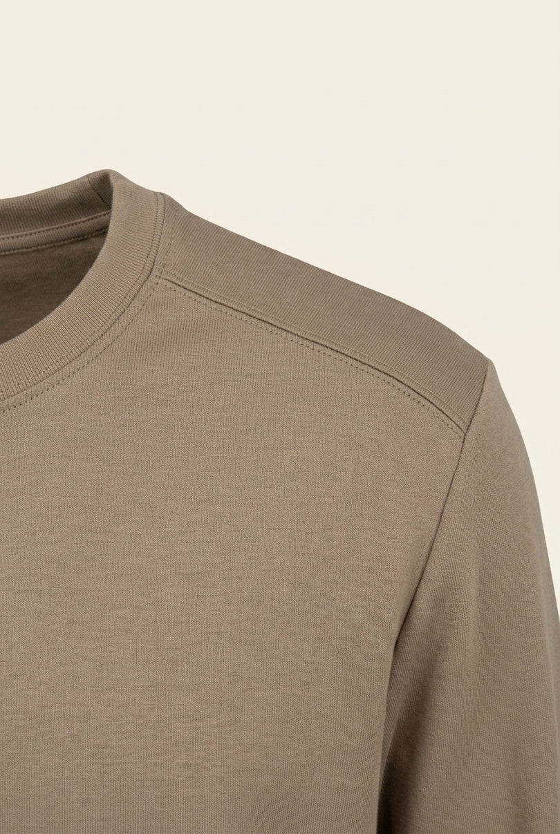 Long Sleeve Sweater - Dark Beige - Detail