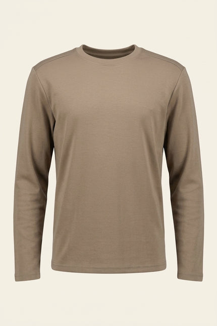 Long Sleeve Sweater - Dark Beige - Front