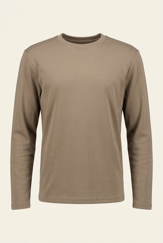 Long Sleeve Sweater - Dark Beige - Front