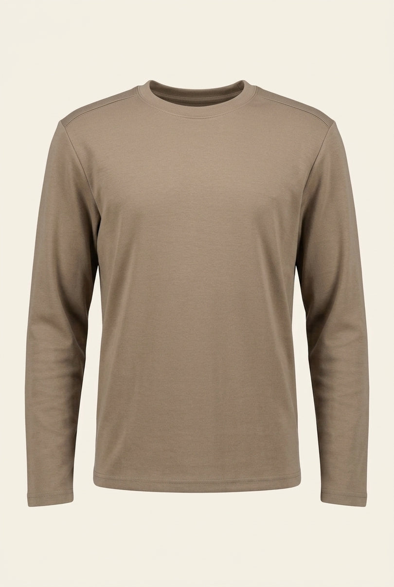 Long Sleeve Sweater - Dark Beige - Front