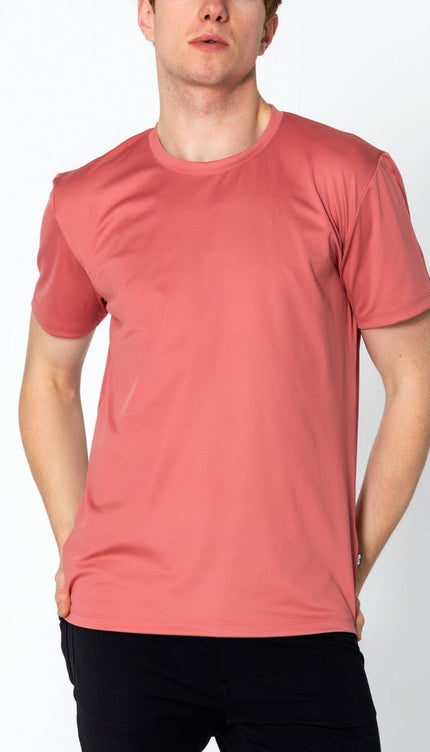 Luxurious Glow Crew-Neck T-Shirt - Pink - Ron Tomson