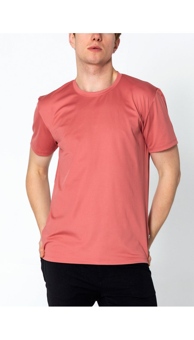 Luxurious Glow Crew-Neck T-Shirt - Pink - Ron Tomson