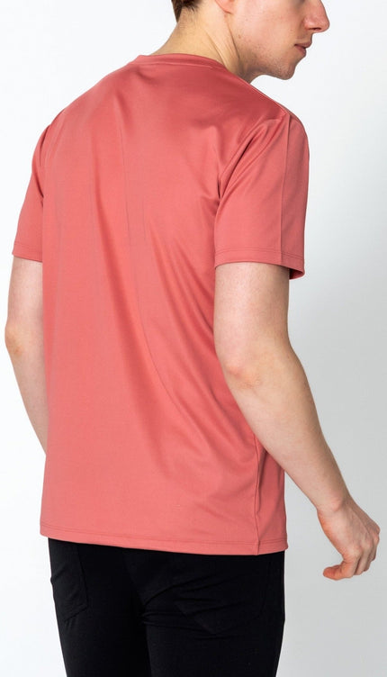 Luxurious Glow Crew-Neck T-Shirt - Pink - Ron Tomson