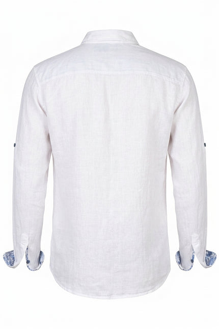 Linen Shirt - Coconut White - Back