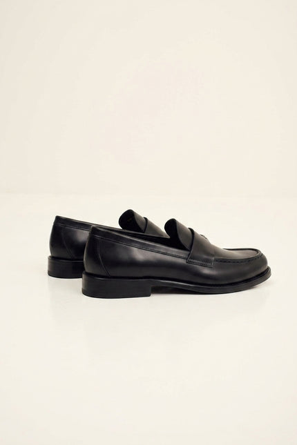 Maverick Leather Loafer - Black - Pair Back