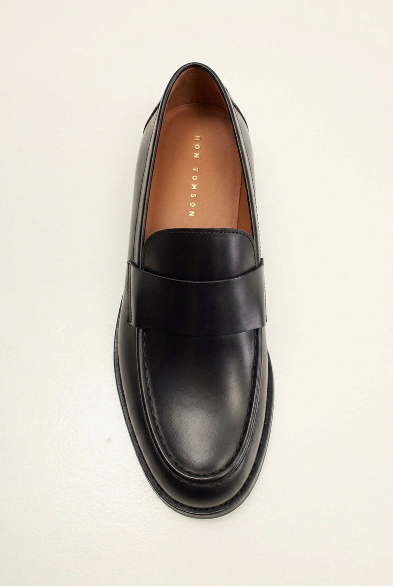 Maverick Leather Loafer - Black - Top Single