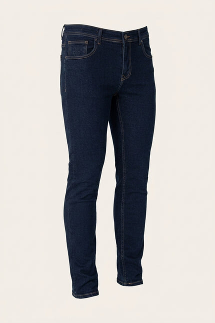 Men's Tapered Stretch Jeans - Navy - Front