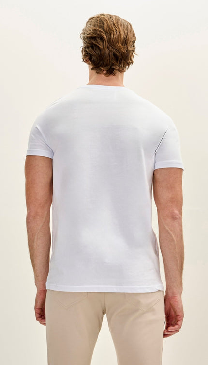 Men's 3 - pack Cotton Crew - Neck T-Shirt - White - Ron Tomson