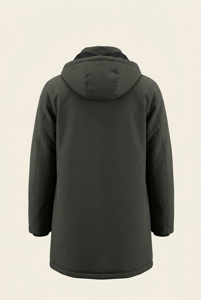 Men's Hooded Winter Parka - Khaki | Ron Tomson