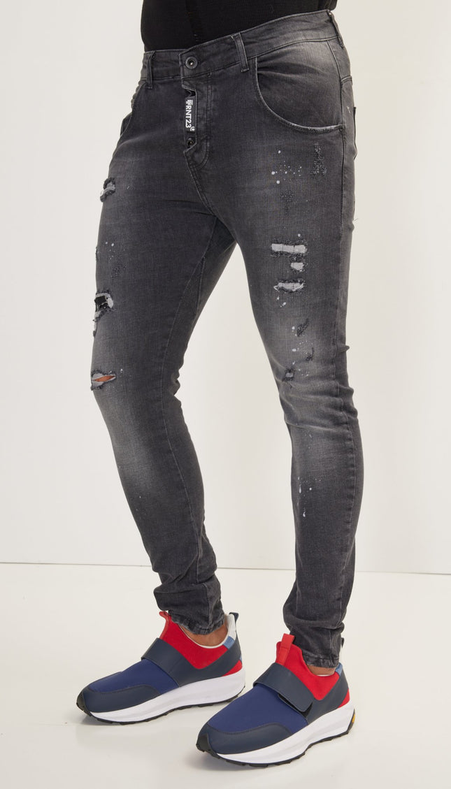 Men's Slim Jeans - Anthracite - Ron Tomson