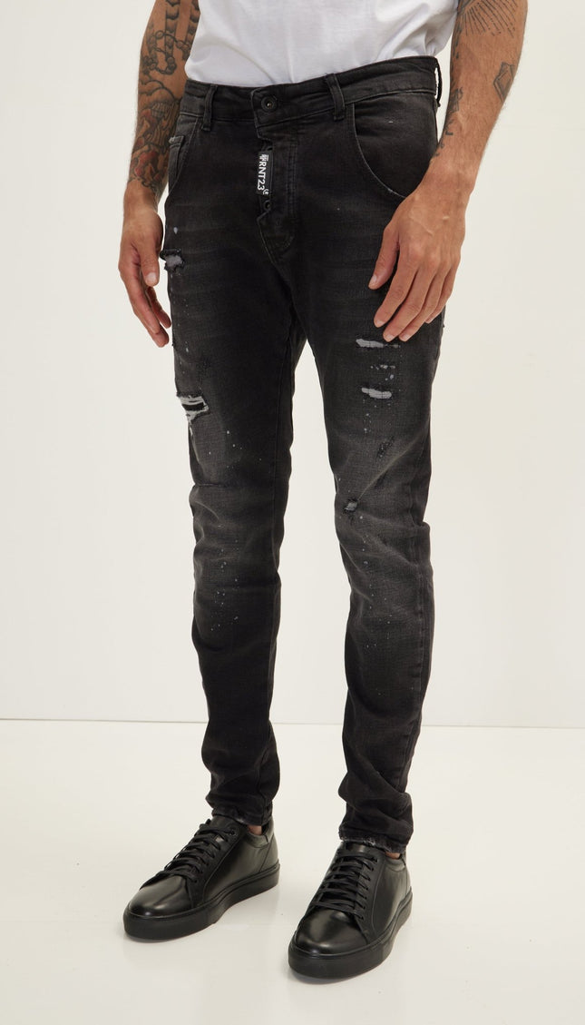 Men's Slim Jeans - Black - Ron Tomson