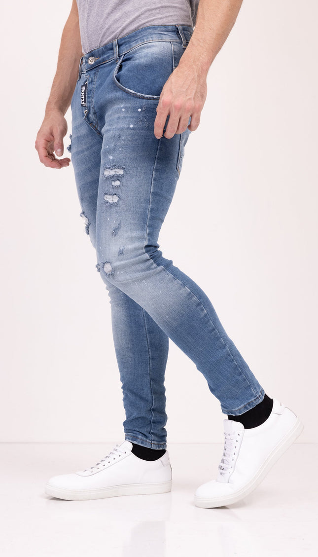 Men's Slim Jeans - Blue - Ron Tomson