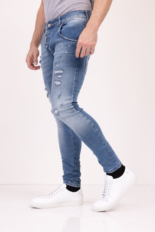 Men's Slim Jeans - Blue - Ron Tomson