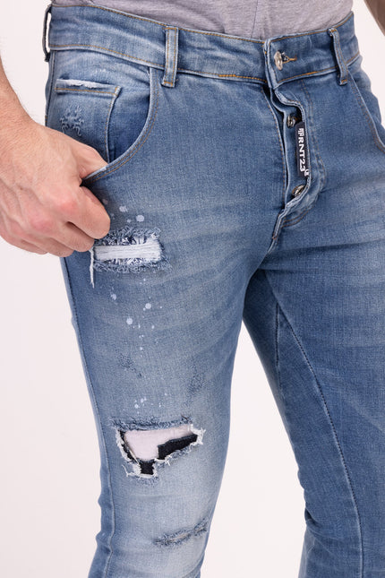 Men's Slim Jeans - Blue - Ron Tomson