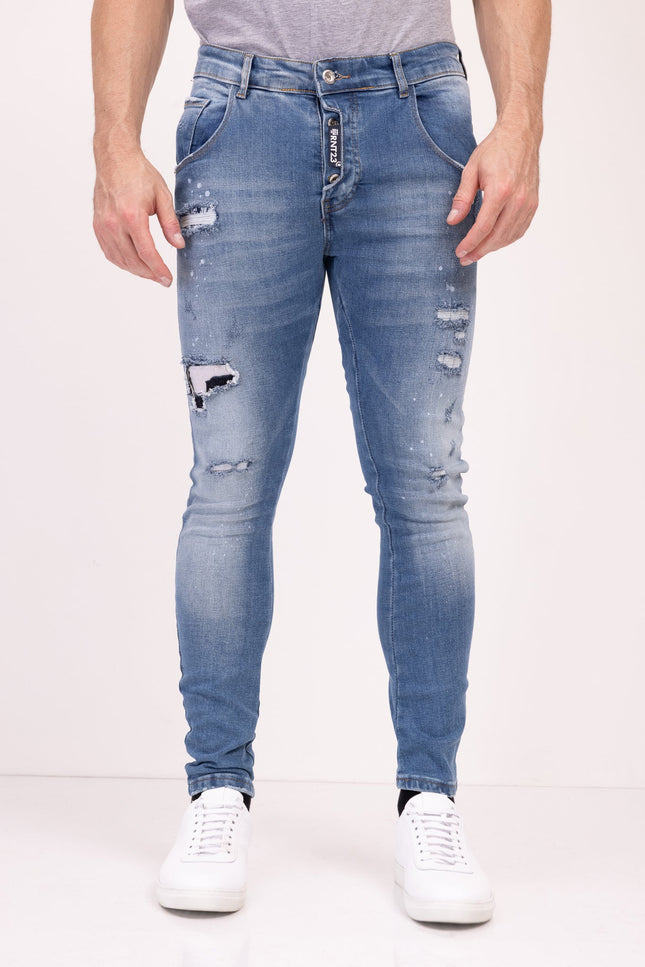 Men's Slim Jeans - Blue - Ron Tomson