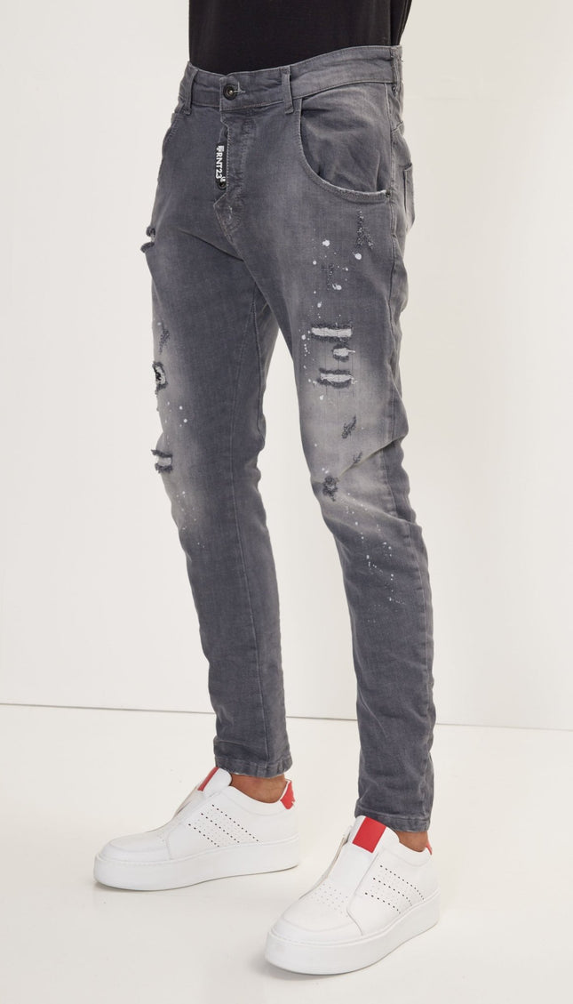 Men's Slim Jeans - Grey - Ron Tomson