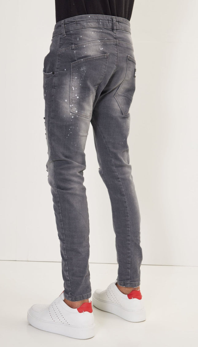 Men's Slim Jeans - Grey - Ron Tomson