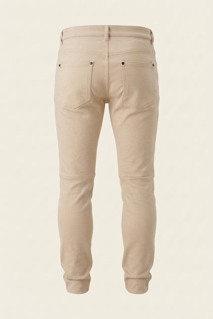 Microsuede Lightweight Tapered Pants - Off-White - Back