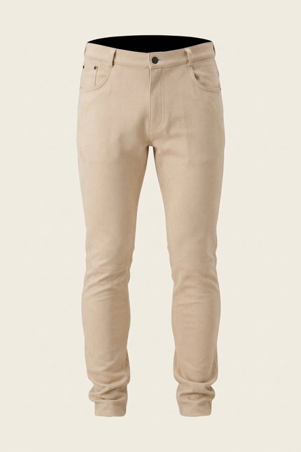 Microsuede Lightweight Tapered Pants - Off-White - Front