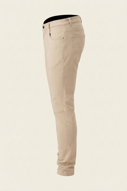 Microsuede Lightweight Tapered Pants - Off-White - Side