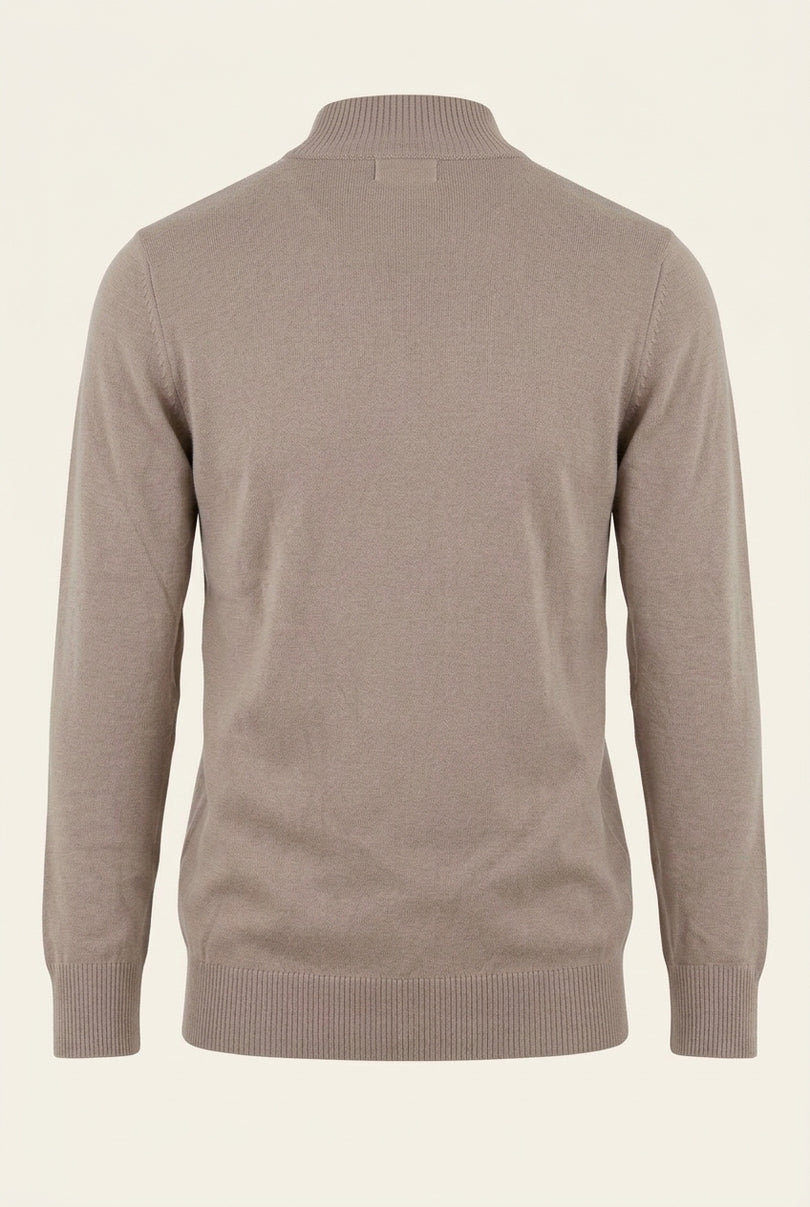 Mock Neck Relaxed Sweater - Vizon - Back