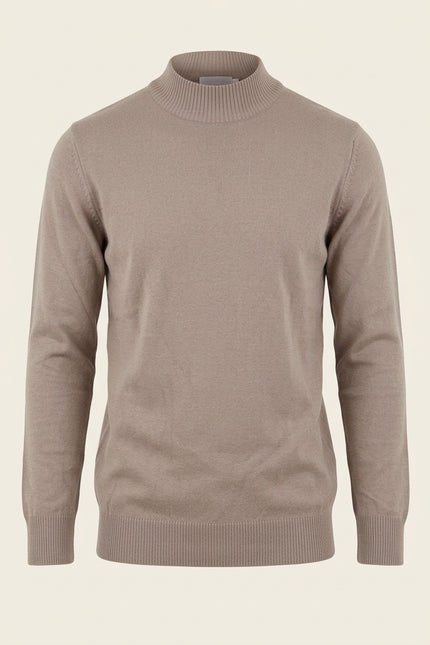 Mock Neck Relaxed Sweater - Vizon - Front