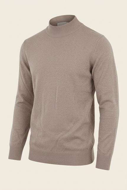 Mock Neck Relaxed Sweater - Vizon - Side