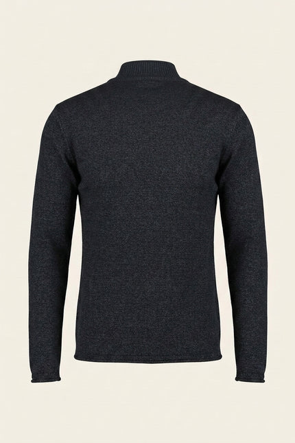 Mock Neck Sweater - Anthracite - Back