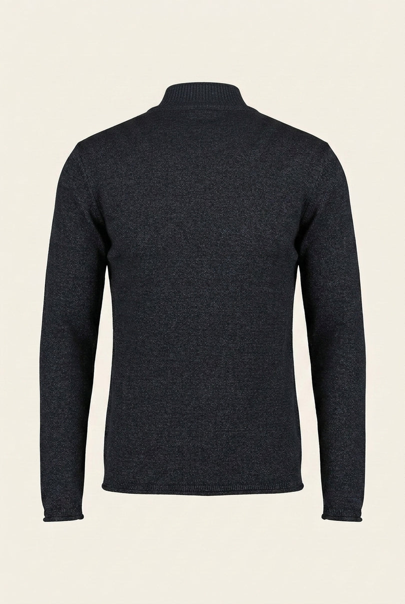 Mock Neck Sweater - Anthracite - Back