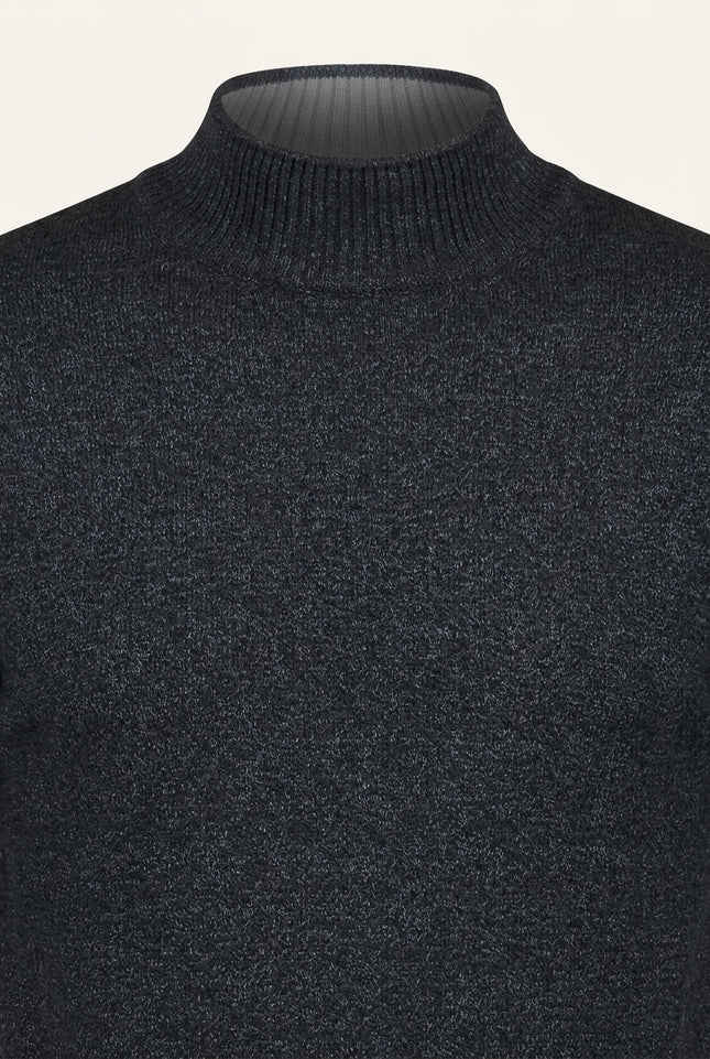 Mock Neck Sweater - Anthracite - Detail