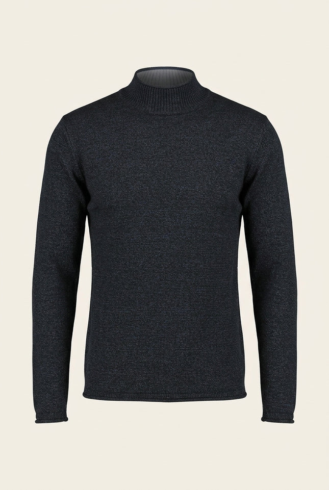 Mock Neck Sweater - Anthracite - Front