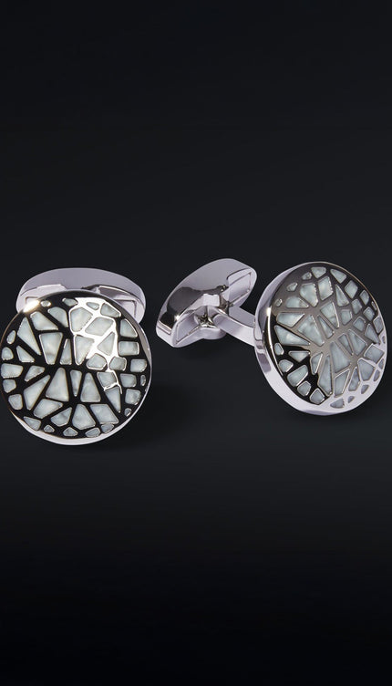 Mother Of Pearl Stainless Steel Cufflinks - Ron Tomson