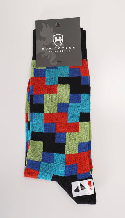 Multi Checkered Sock - Ron Tomson