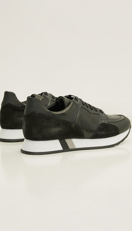 Multi Paneled Sneakers - Black - Ron Tomson