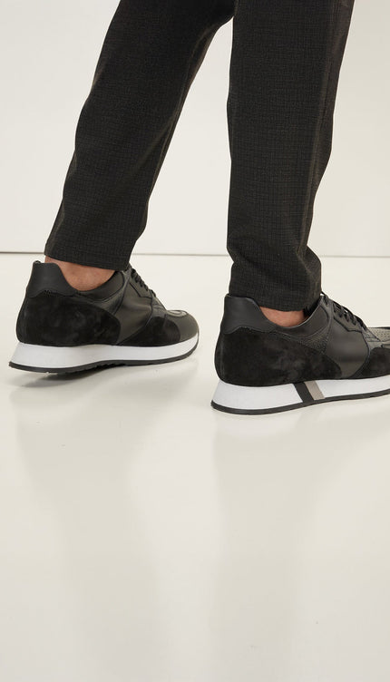 Multi Paneled Sneakers - Black - Ron Tomson