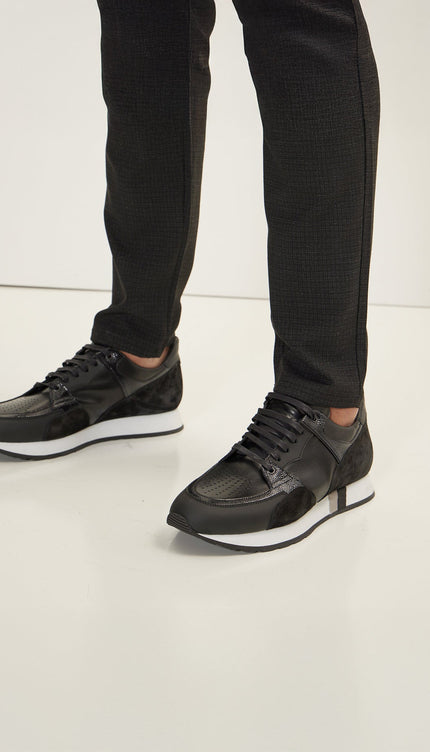 Multi Paneled Sneakers - Black - Ron Tomson